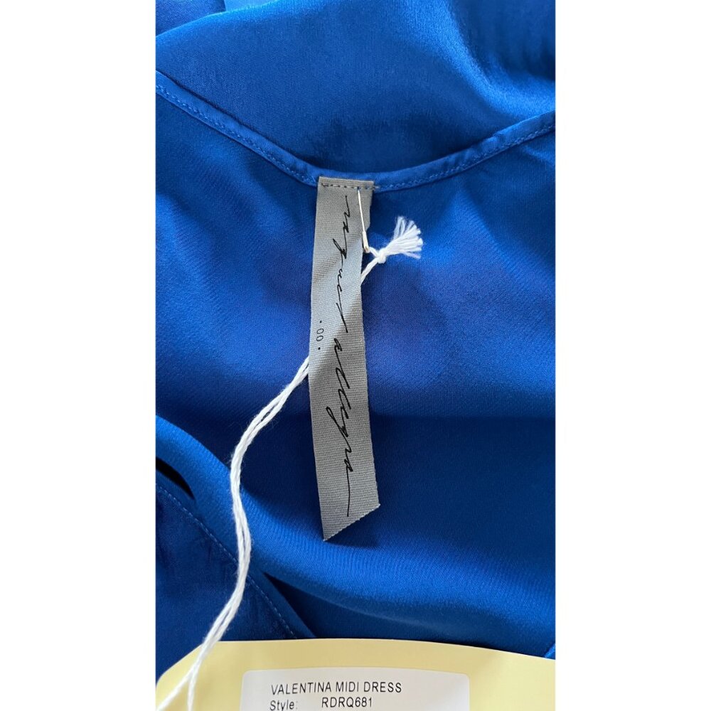 RAQUEL ALLEGRA LAPIS BLUE SLIP DRESS S - Picture 7 of 11